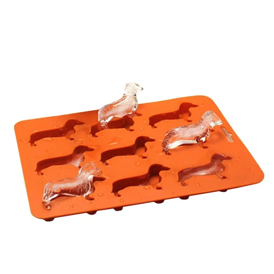 Silicone Dachshund Puppy Shaped Ice Cube Chocolate Cookie DIY Home Ice Mold Kitchen Tools