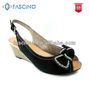 New leather wedge women sandals