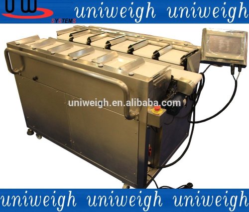 lineary inline horizontal weighing weight collating belt multihead combination packaging batching feeding selecting conveyor
