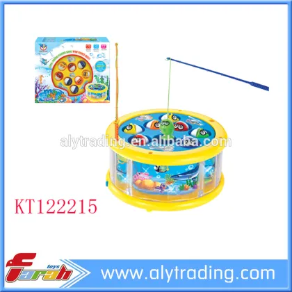 2016 B/O Play Set Magnetic Fishing Game Toys B/O fishing set with music and light