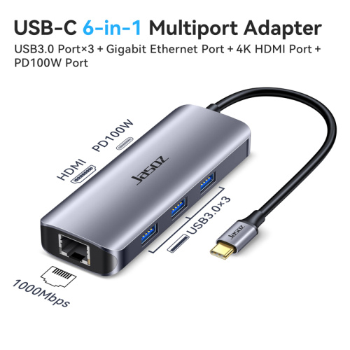 USB 3.0 2.0複数のポートHDMI RJ45アダプター