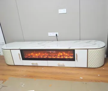 Modern Electric Fireplace TV Stand Cabinet with Drawers