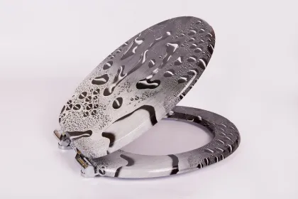 Grey Water Drop WC Deckel Abattant