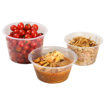 Round Black/Transparent/White PP Microwave Safe Disposable Takeaway Plastic Food Containers and Insulated Food Boxes