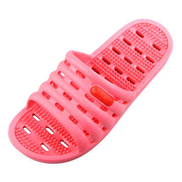 Women's cool comfortable massage home slippers with embossed hollow outsole