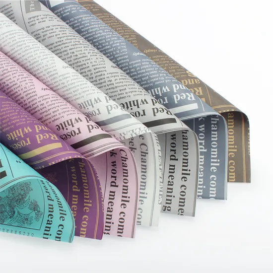 Newspaper design flower wrapping paper manufacturers