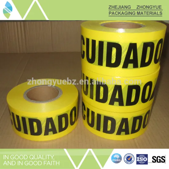 Good quality printed caution tape,warning tape opp + pe woven fabric