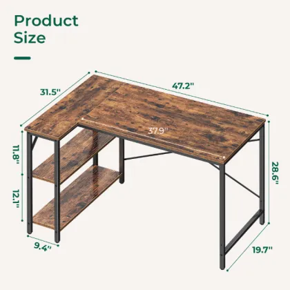 SAMKAI DNZ-11 Metal Black Computer Desk