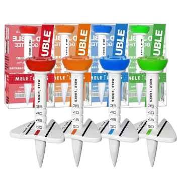 Korea's Top Selling High-Quality, Durable Plastic Golf Tee Set with Adjustable Height and Double Layer Golf Ball Holder: An Exceptional Golf Gift