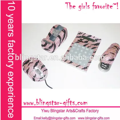zebra print rhinestone stationery set
