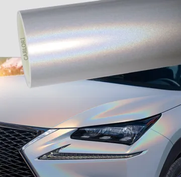 gloss rainbow laser white car wrap vinyl