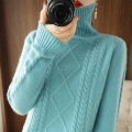 Womens Cotton Cable Knit Sweater