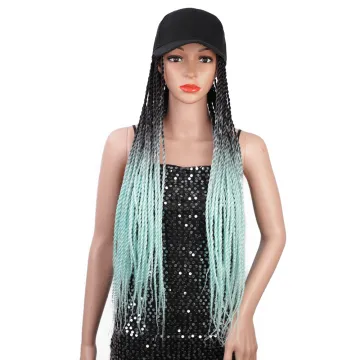 Aisi Hair Synthetic Cosplay Party Baseball Hat With Crochet Twist Braiding Hair Extension For Black Women Synthetic Hair Wigs