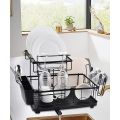 Large Capacity Dish Drying Rack with Drainboard 2-Tier Dish Racks for Kitchen Counter Stainless Steel Dish Rack