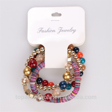 TBC6907-56 Summer Style For Women Rushed Sterling Jewelry Handmade Beads New Gift Colorful Fashion Multilayer Bracelet