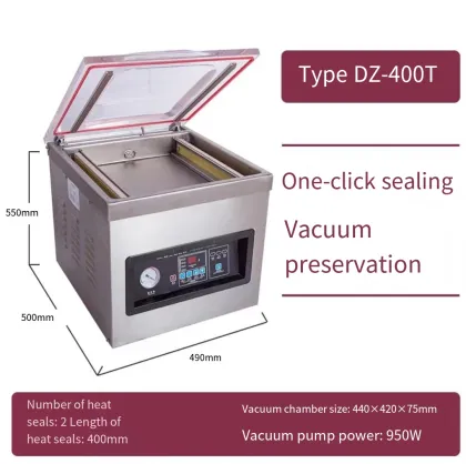 JIAHE DZ-400 Desktop Industrial/Household Chamber Vacuum Sealer Machine