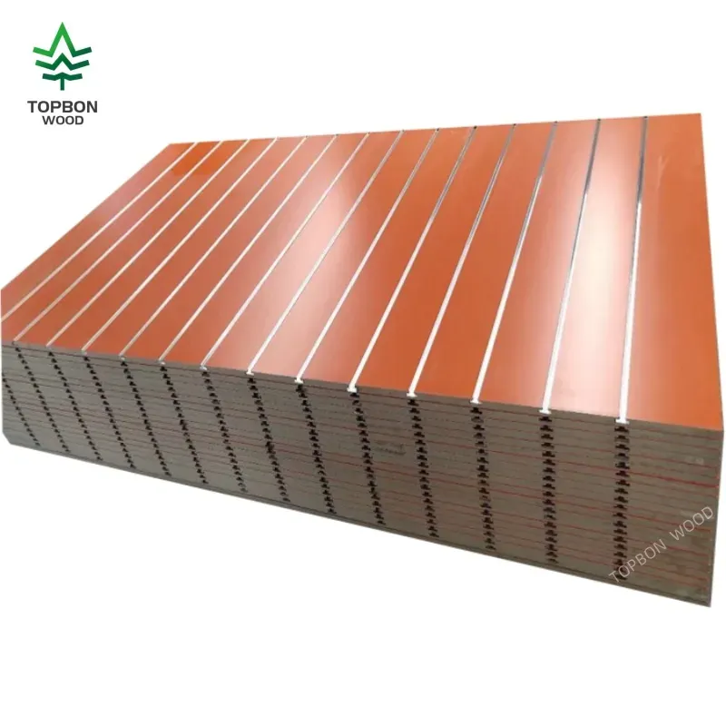 Custom Wholesale 4x8 Feet 18mm Slot Wall Laminated Melamine MDF Slatwall Panel