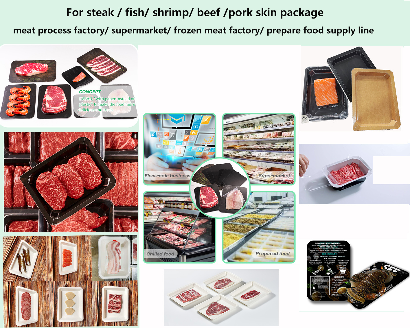 Skin Paper Cardboard Packaging Solutions For Meat Supply, High Quality ...