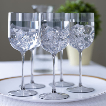 Customizable Reusable Colored Plastic Wedding Wine Glasses - Unbreakable Wine Cups
