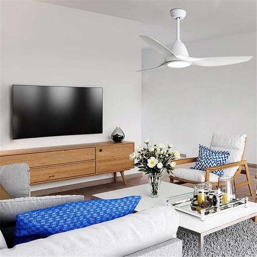  Abs Blades White Fan Light With Remote Control Factory