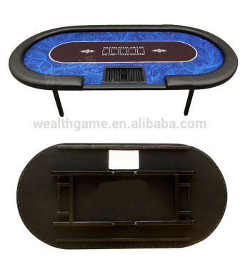 84 Inch Poker Table with Foldable Metal Leg