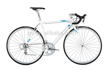 white 700C aluminium alloy with 24 speed road bike for sports, aluminium alloy crank set
