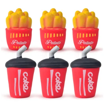Soft TPR squeeze toys fries cola
