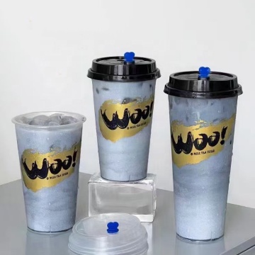 Custom Logo Clear PP Injection Cold Drink Cups - 500ml & 700ml Bubble Tea Cups