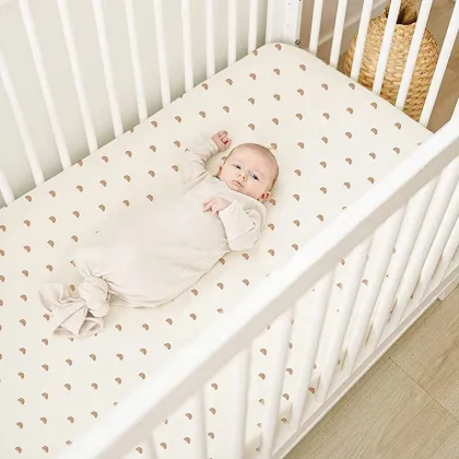 Extra Soft 100% Cotton Muslin Fitted Crib Sheets for Standard Crib Mattress