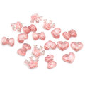 Hot Sale Resin Flat Back Glittery Cabochons Kawaii Heart Ikatan Simpul Crown Bentuk Glitter Slime Charms Cabs Untuk Membuat Perhiasan Kraf