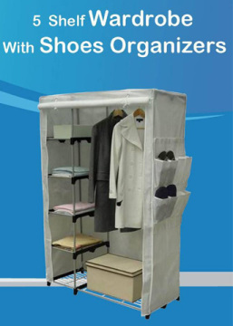 5 shelves wardrobe with shoes organizers