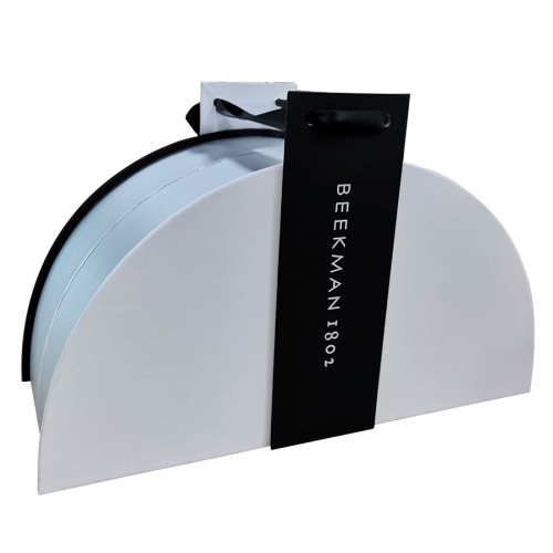 Semicircle book shaped box with flocking tray