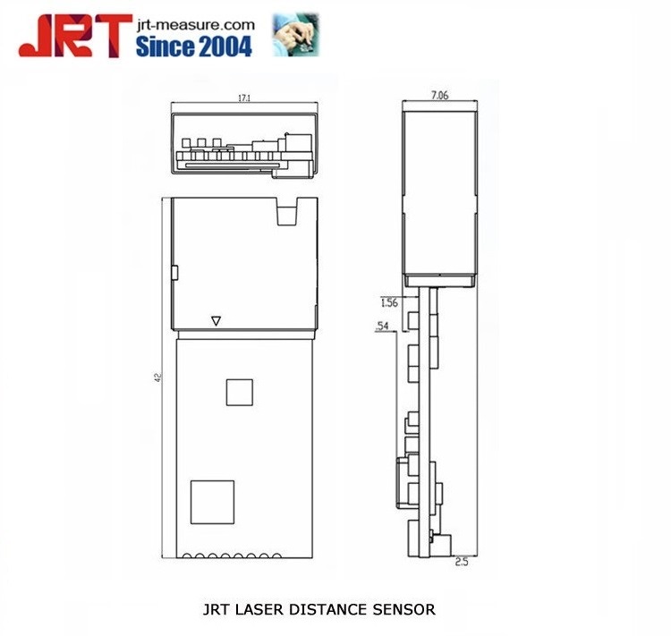 Industrial Distance Sensor 20m Diagram