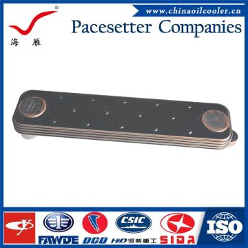 Vacuum brazed oil cooler filter for light truck