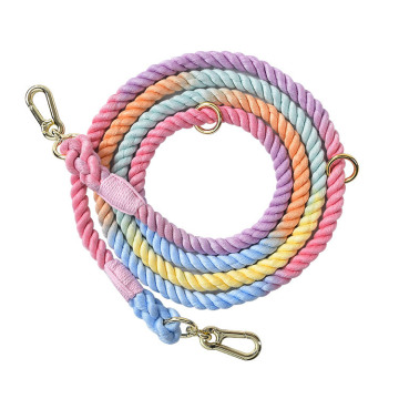 Large Modern Dog Ombre Rope Leash set