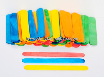 2016 Hot Sale Customized Wooden Colorful Ice Cream Sticks