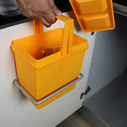 Hanging Bin Door Mounting Bracket for Cabinet Storage Laundry Bin