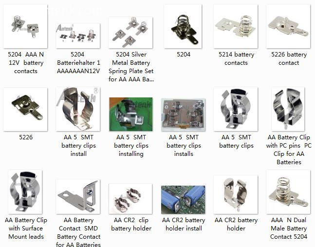 Kontak Batré Cylindrical ClipsHolders Springs Cylindrical Battery Contacts ClipsHolders Springs