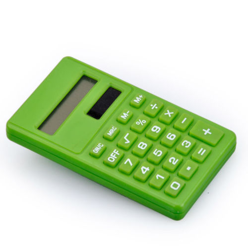 8 cijfers Dual Power Plastic Student Calculator