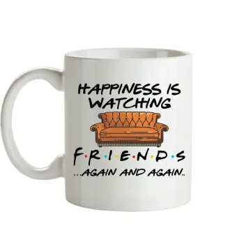 Whitelf TV Shows Friends Themed 11oz Ceramic Mugs for Coffee, Tea, and Travel