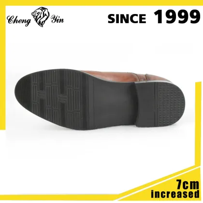 Cow leather elevator shoes design dress shoes