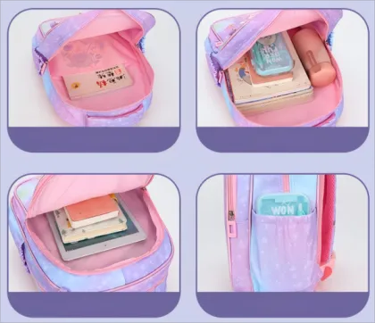 Cartoon School Backpack for Girls