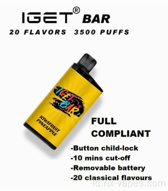 IGET BAR 3500 Puffs Terbaik Vape Iget