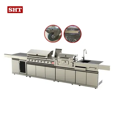 New Products BBQ Kitchen Outdoor Builtin Gas Grill Kitchen Island