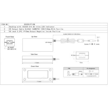 ETL 12V 15A Adaptador AC DC 180W