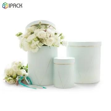 Custom Luxury Round Paper Flower Gift Hat Box