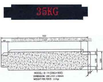 Casting Iron Elevator Counterweight blocks(35KG)