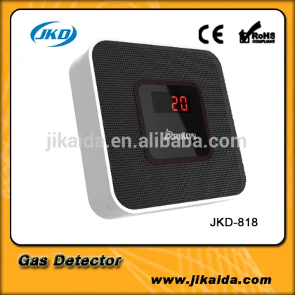 Wireless z-wave gas leak detector with LCD meter gas