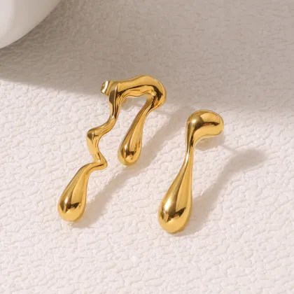 Stainless Stee Irregular Fashion All-match Geometric Earring