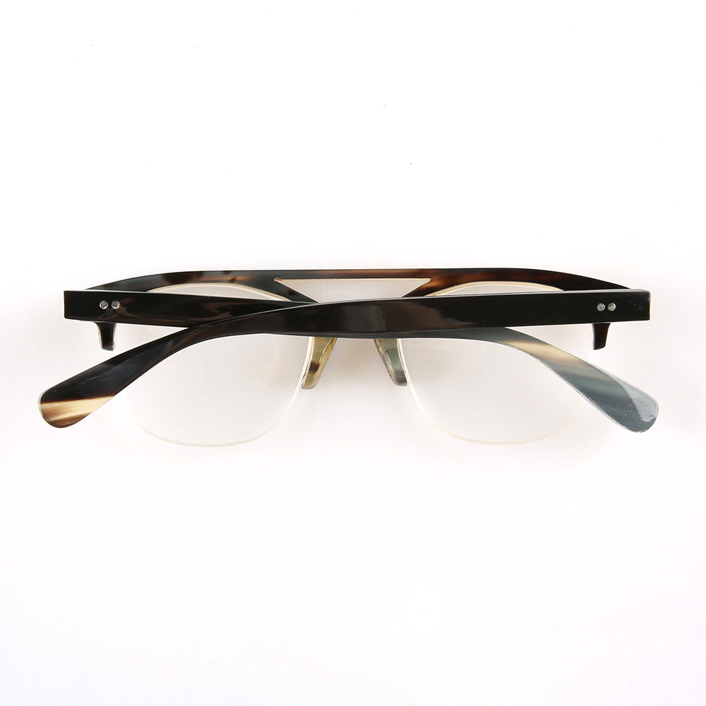 Yak Horn Half Frame Optical Glasses Frame